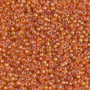 Miyuki rocailles Perlen 11/0 - Silver lined orange ab 11-1008